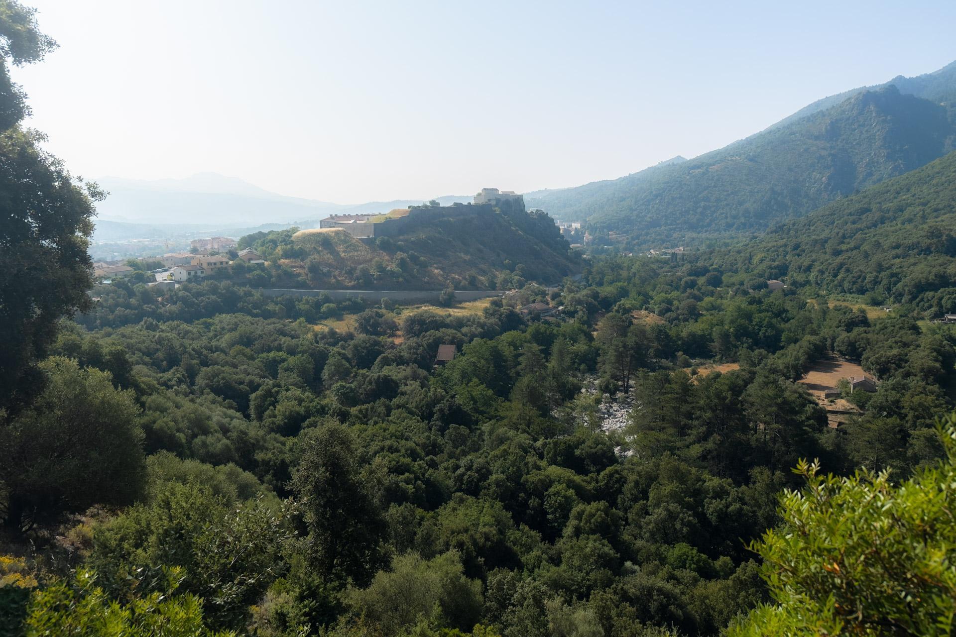The citadel seen from the Tavignano Valley