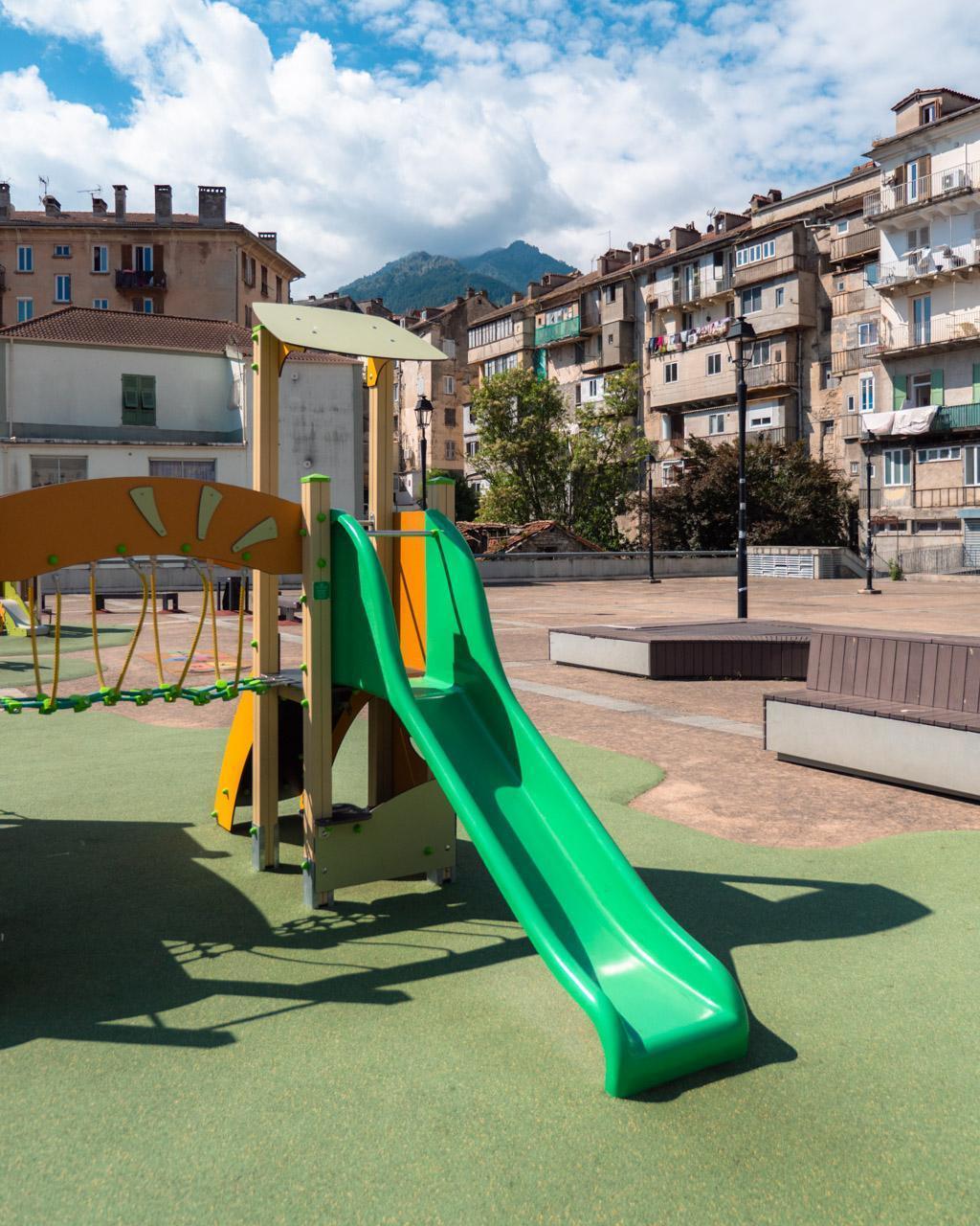 The playground on top of Parking Tuffelli