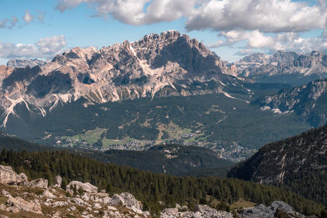 View from Passo Giau towards Cortina d'Ampezzo
