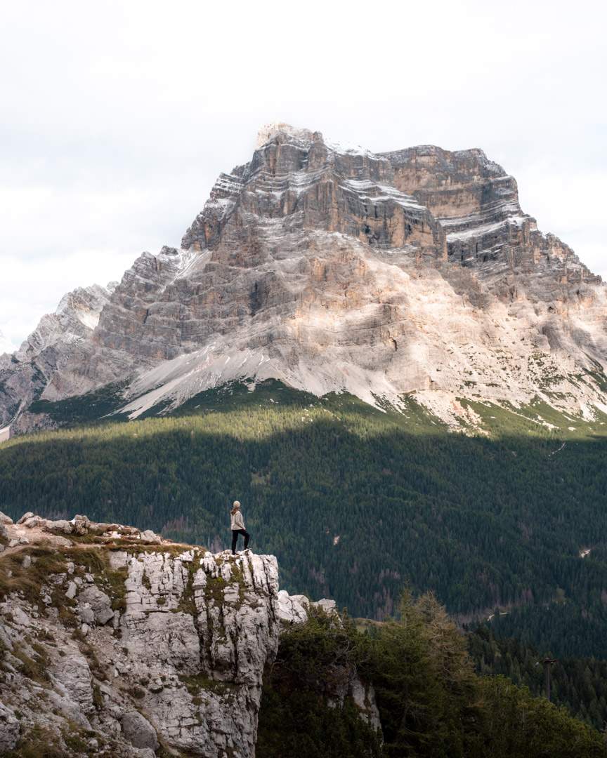 View of Pelmo on the way up towards Rifugio Adolfo Sonino Al Coldai