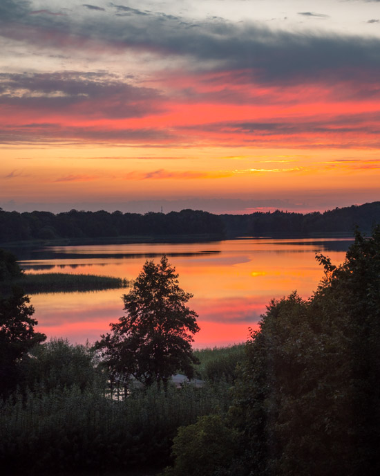 Sunset from our tower at Gut Groß Zecher