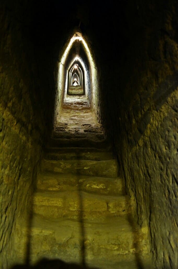 The tunnels underneath the Cholula Pyramid