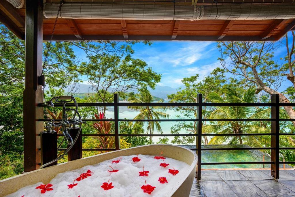 Bath at Enchanted Island Resort in Seychelles