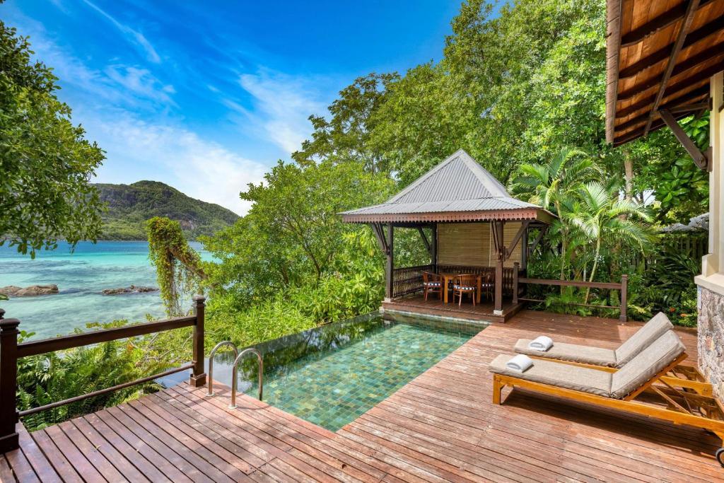 Private pool at Enchanted Island Resort in Seychelles