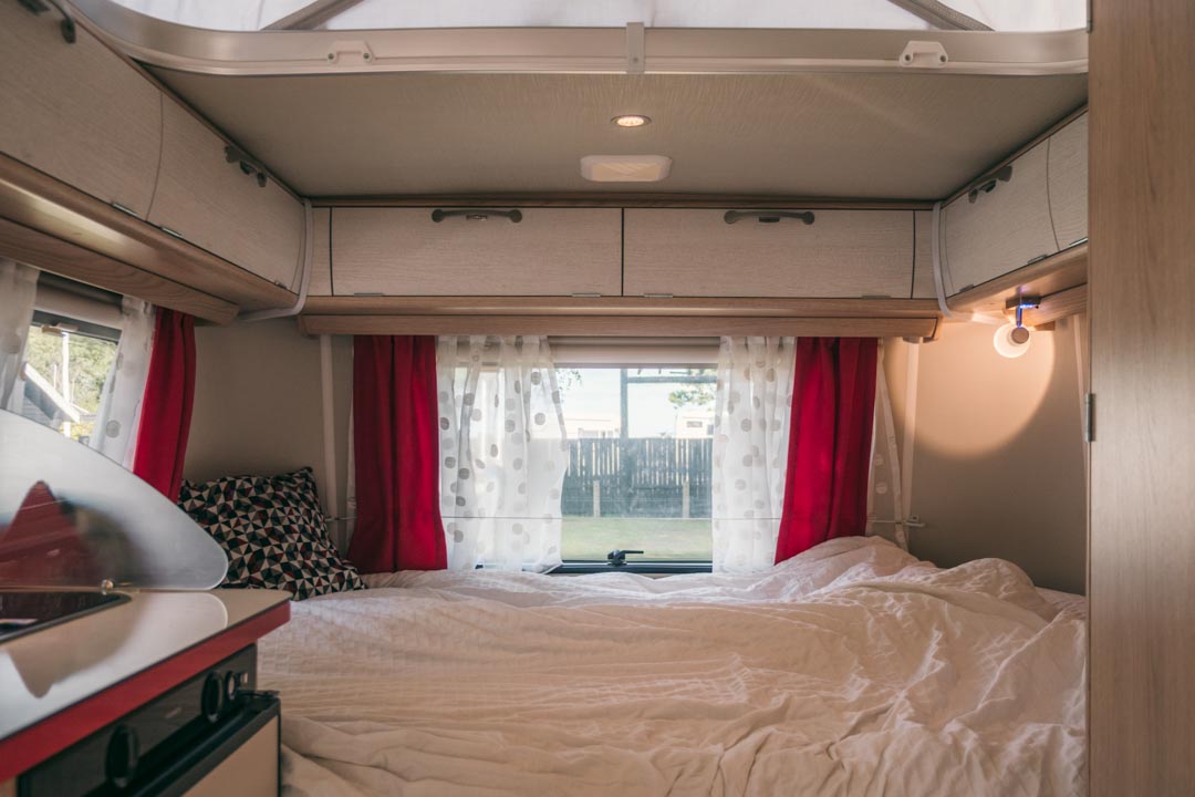 Caravan bed area