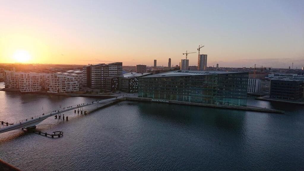 View from the Exclusive Waterfront Apartment in Islands Brygge