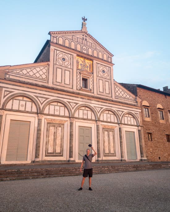 The facade of the Basilica di San Miniato