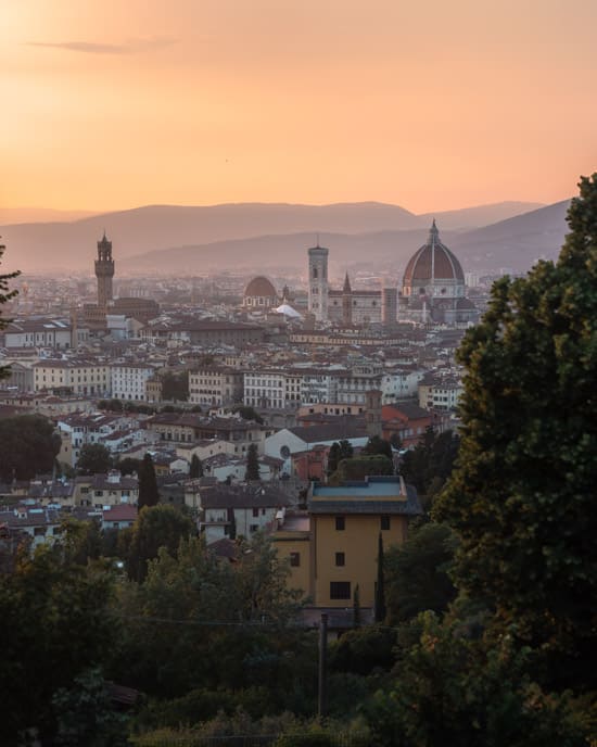 View of Florence on the way up to Basilica di San Miniato