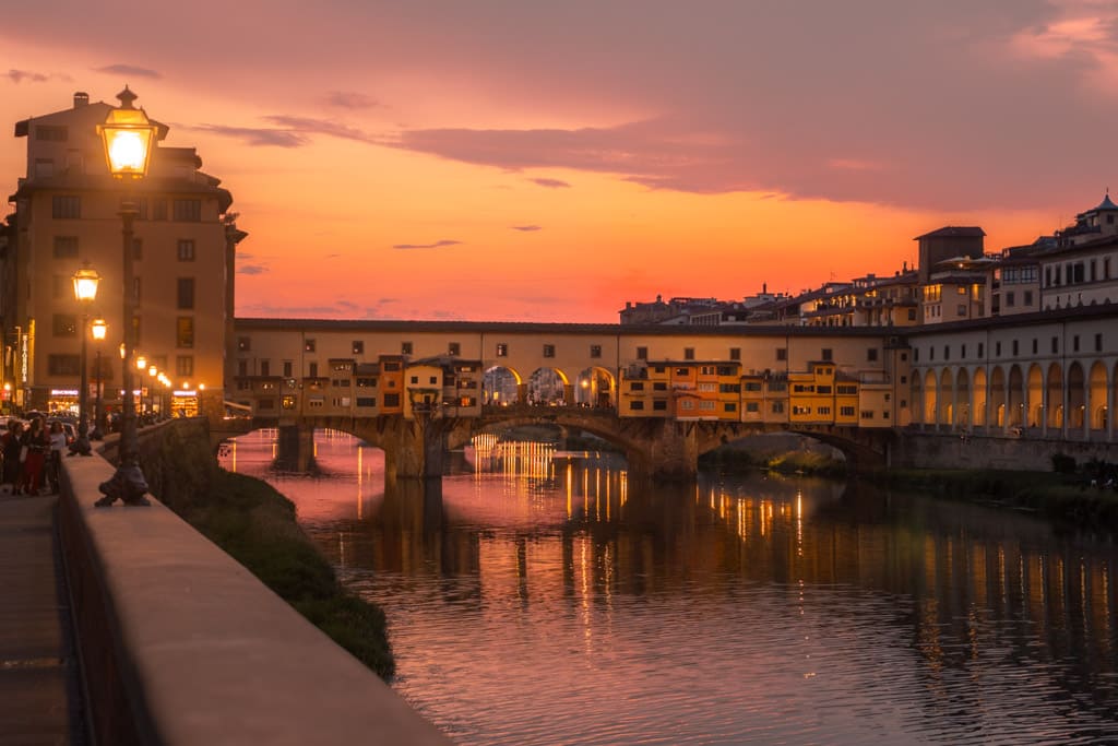 Ponte Vecchio at sunset