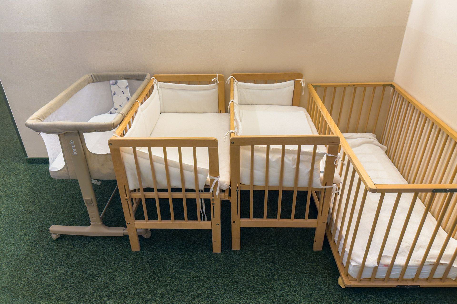 Baby beds to borrow at Leiners, from bedside crib to cots and a travel cot