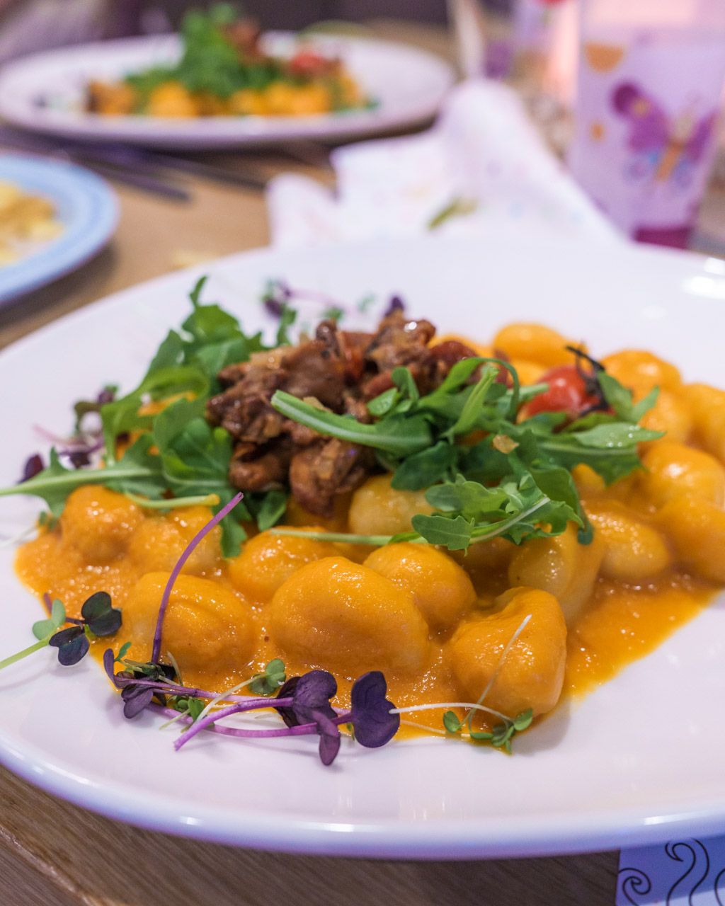 Gnocchi in pumpkin sauce at the Leiners restaurant