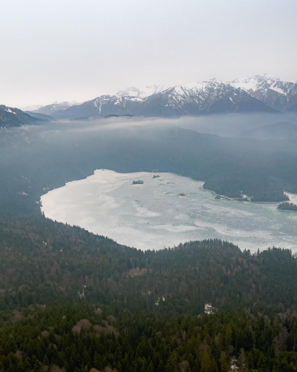 Eibsee seen from Zugspitze