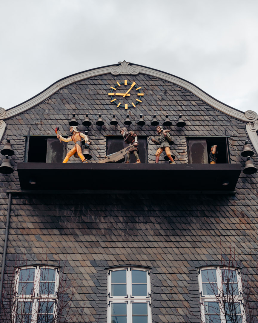 The animated clock in the central market square of Goslar