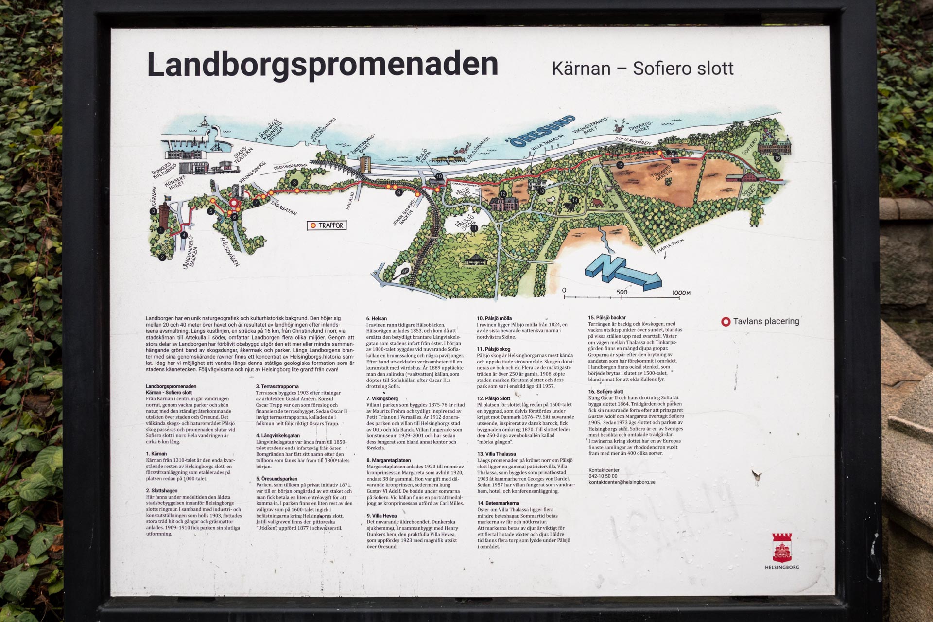Map of the Landborg Promenade