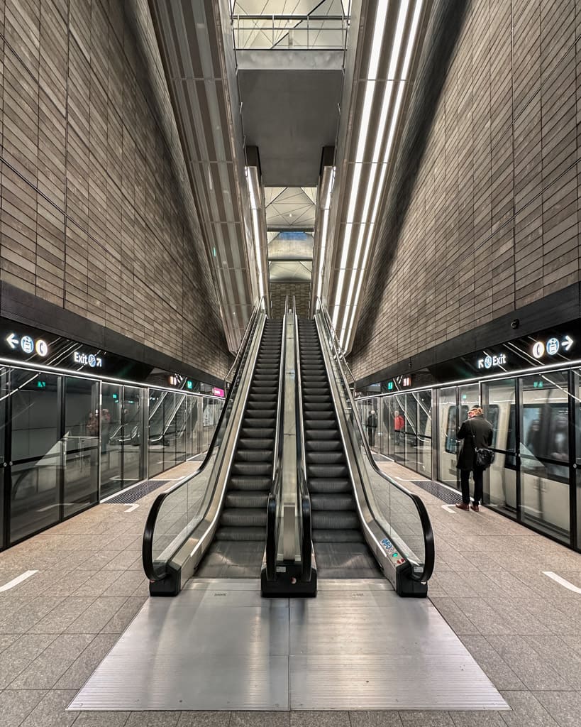 Metro station in Copenhagen