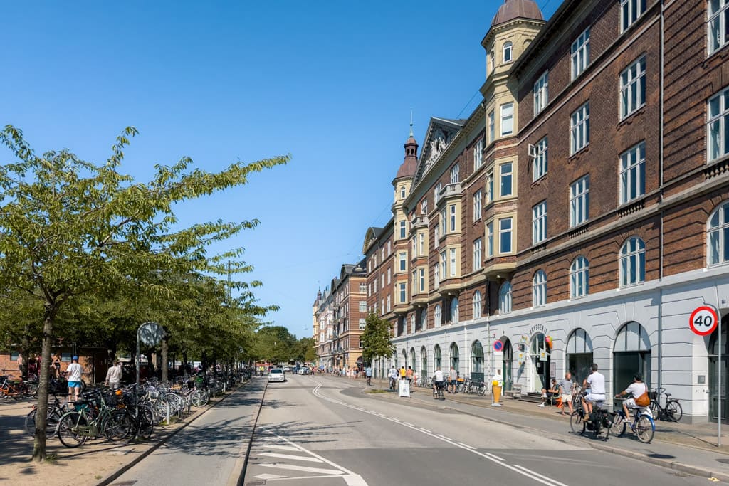 The street called Islands Brygge in Amager, Copenhagen