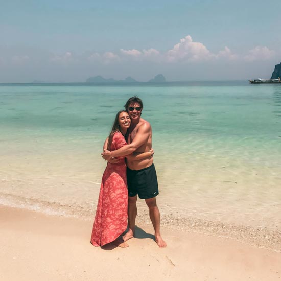 Victoria with her Thailand-experienced father Lars