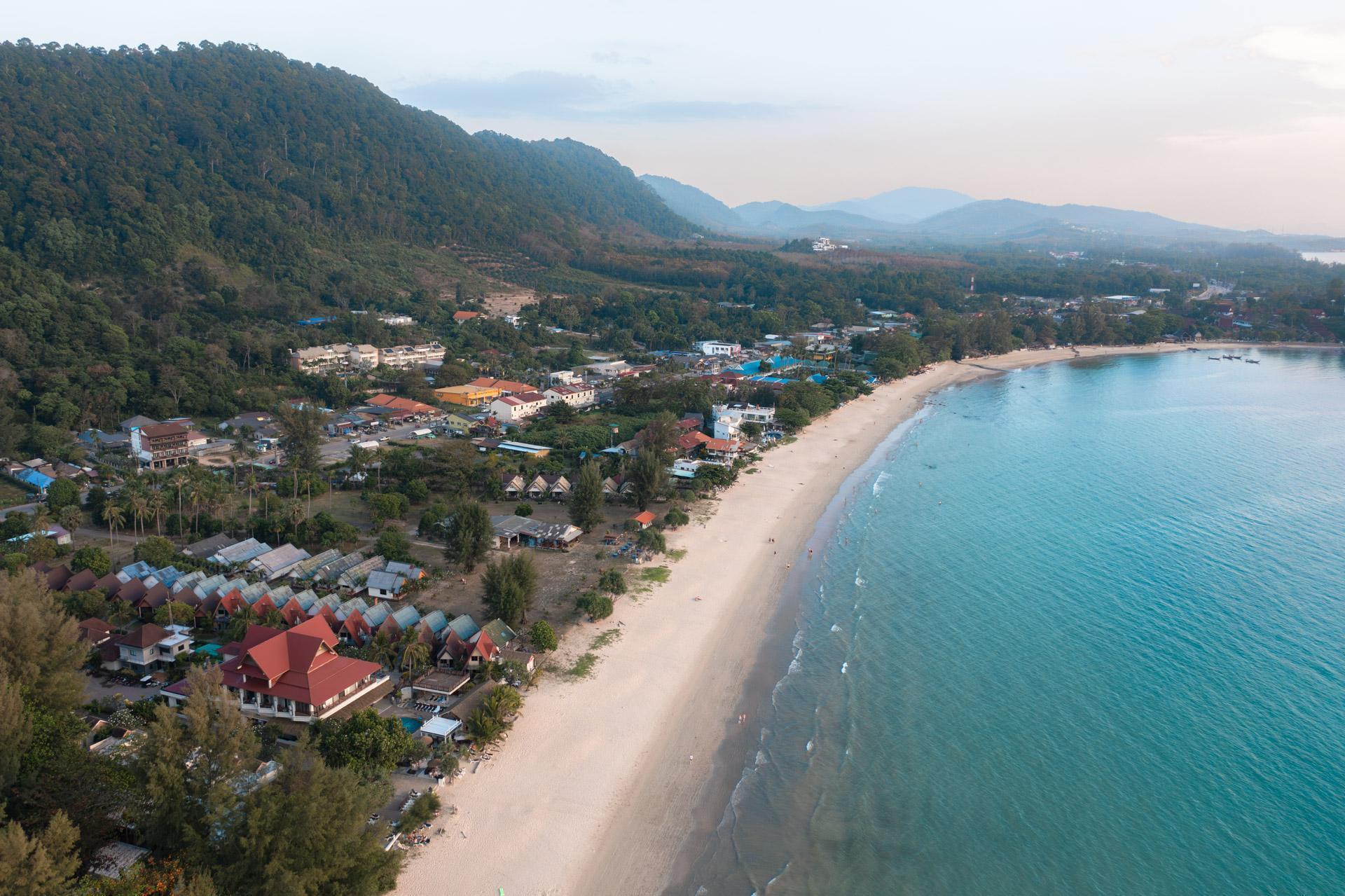 Klong Dao drone shot looking south