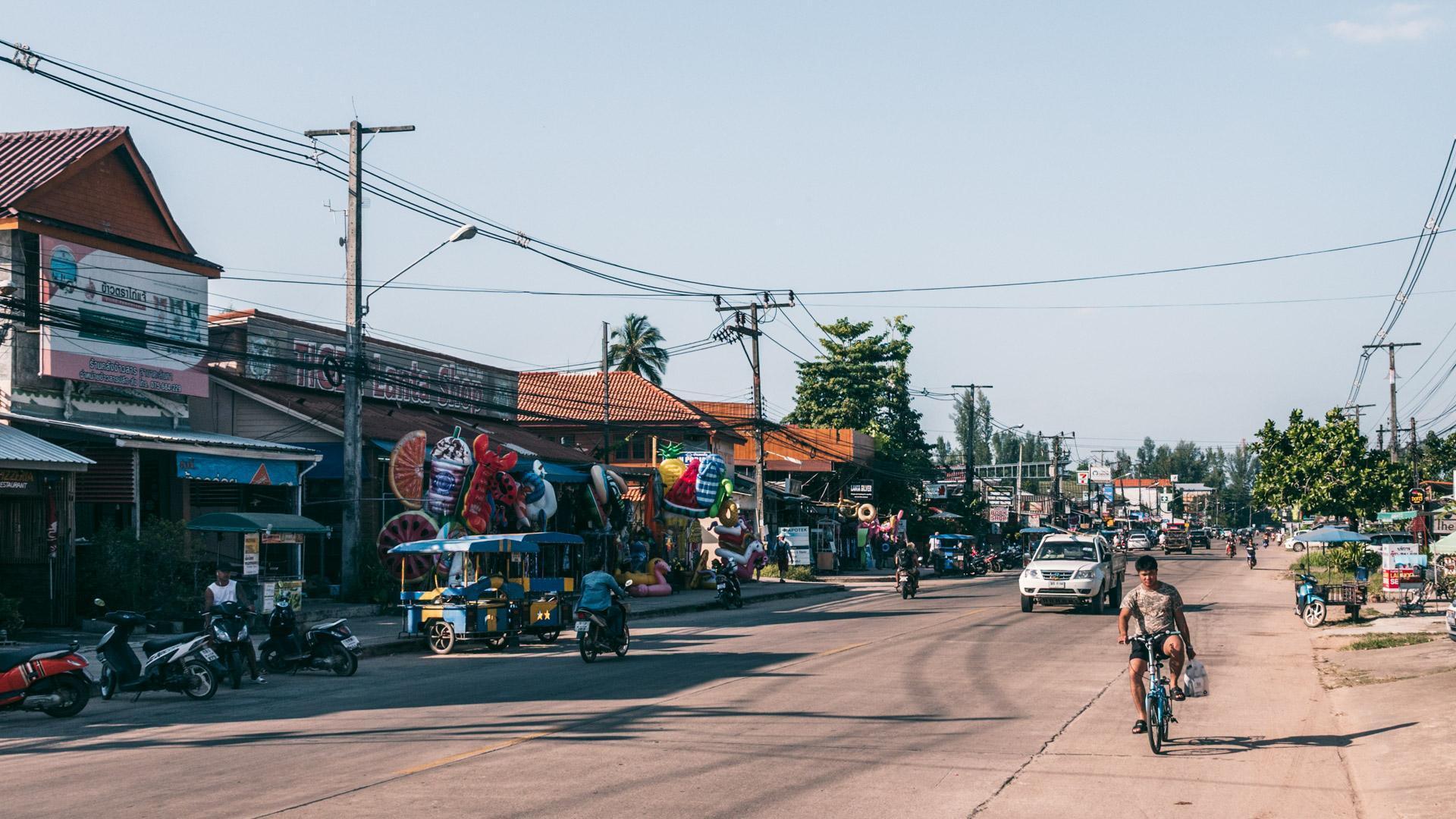 The main road in Koh Lanta
