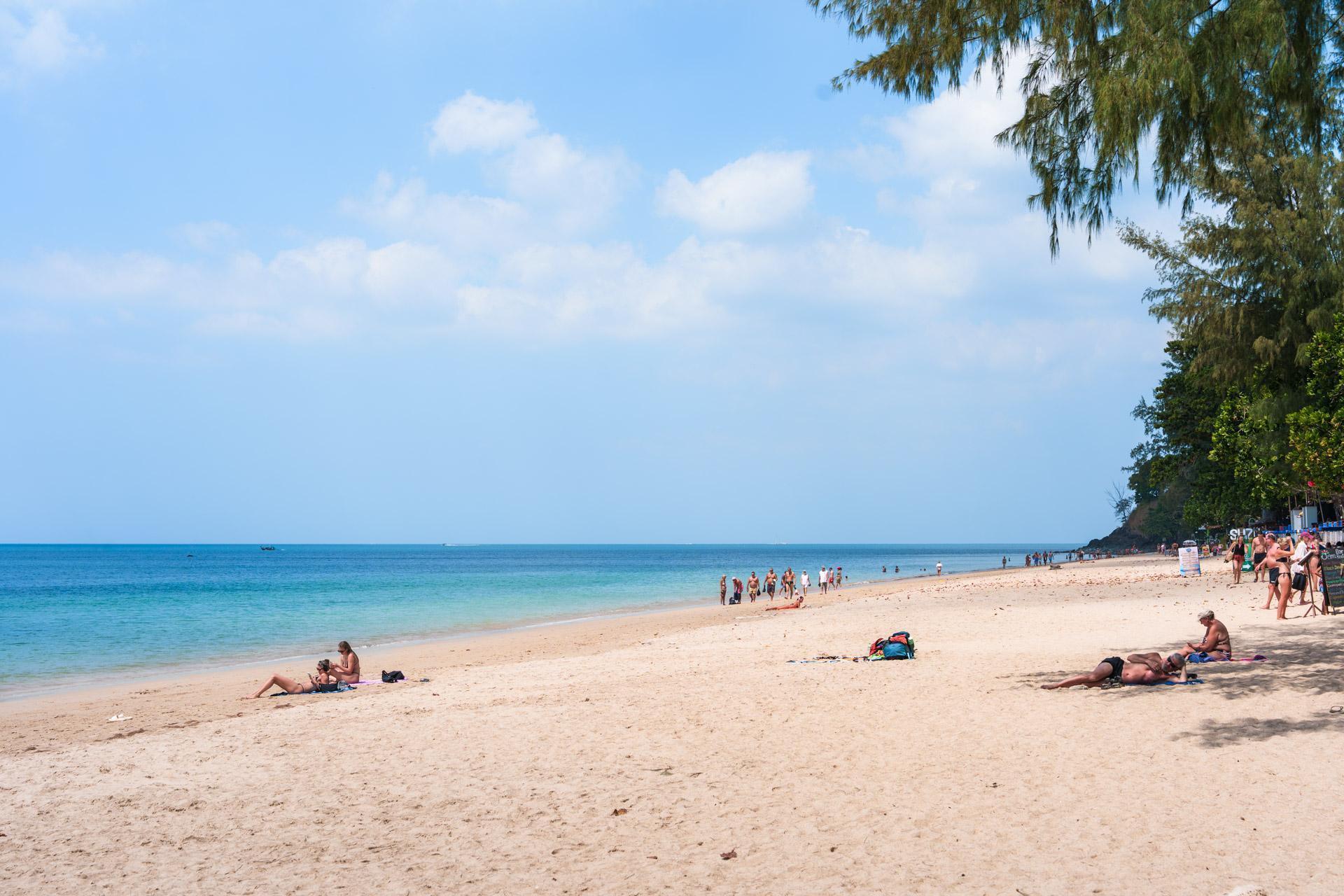 Long Beach in Koh Lanta beach shot with sand and sea