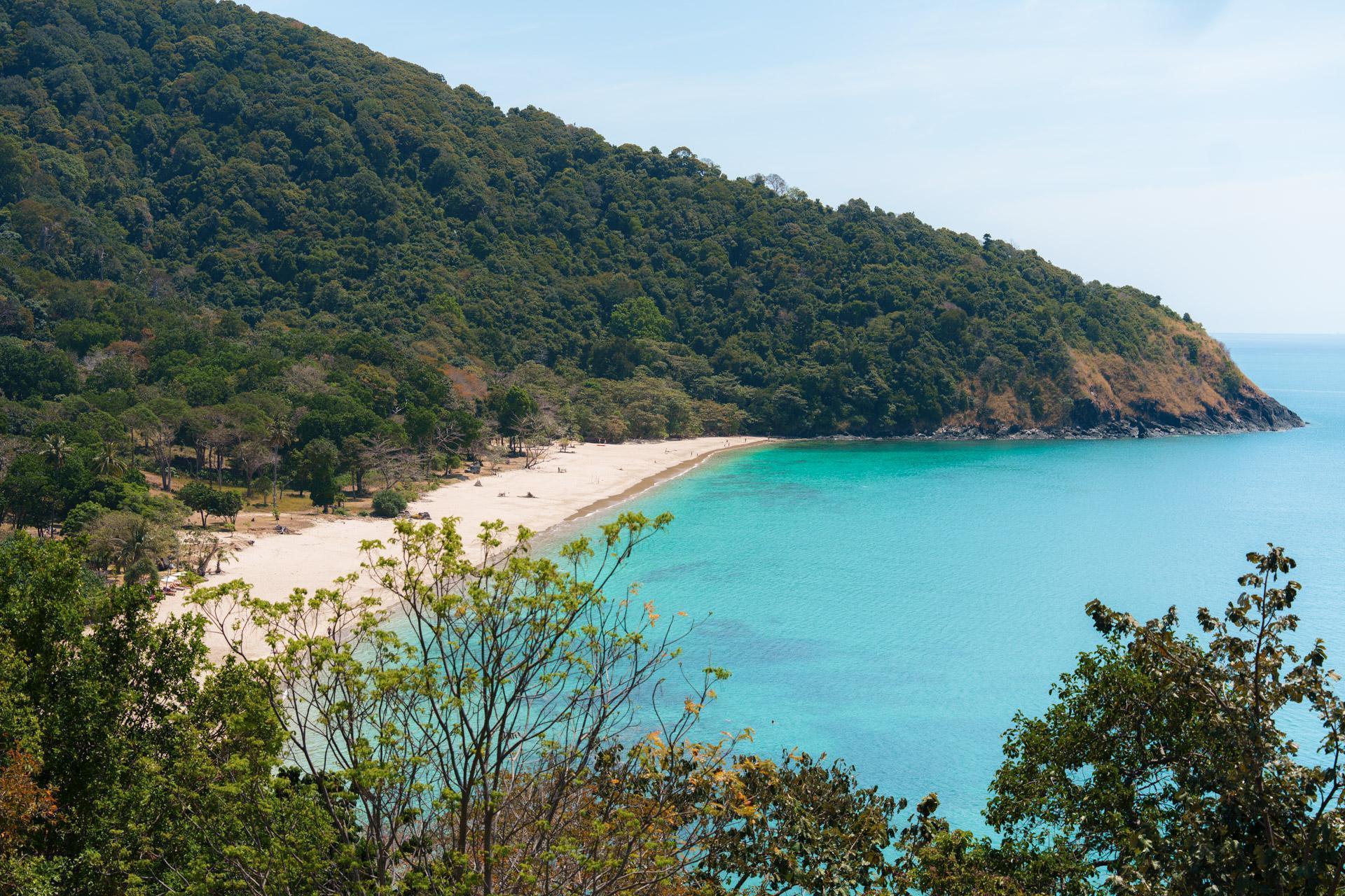 Bamboo Beach overview shot of nature, beach and sea