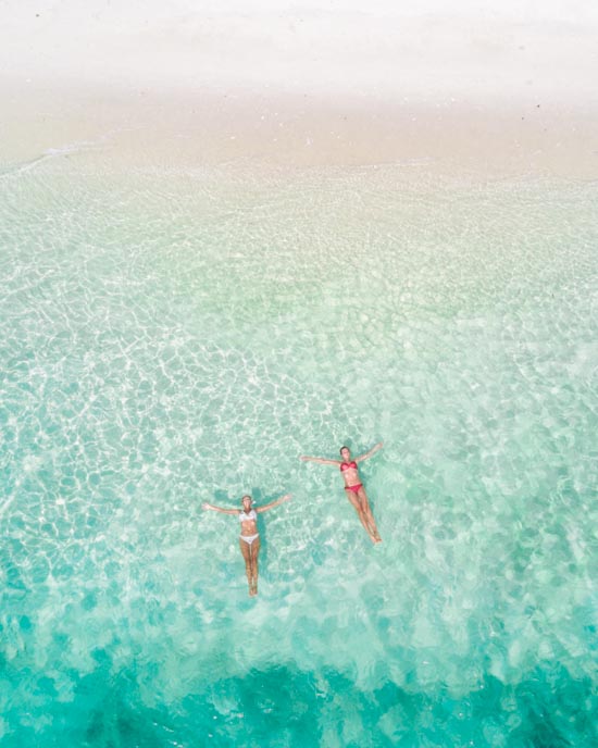 Victoria and Alberte in the beautiful water