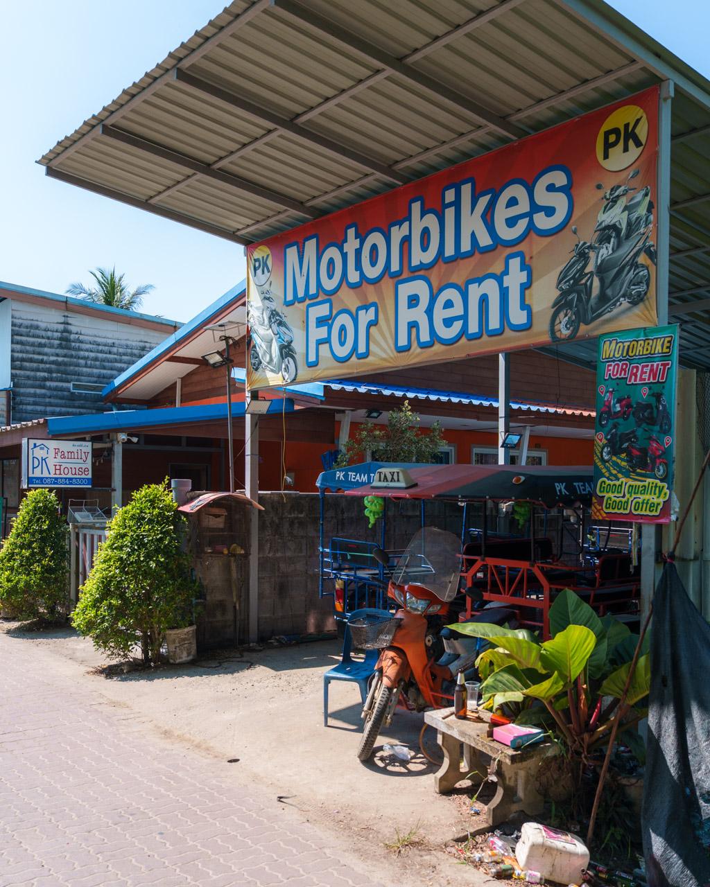 Scooter rental on Koh Mook