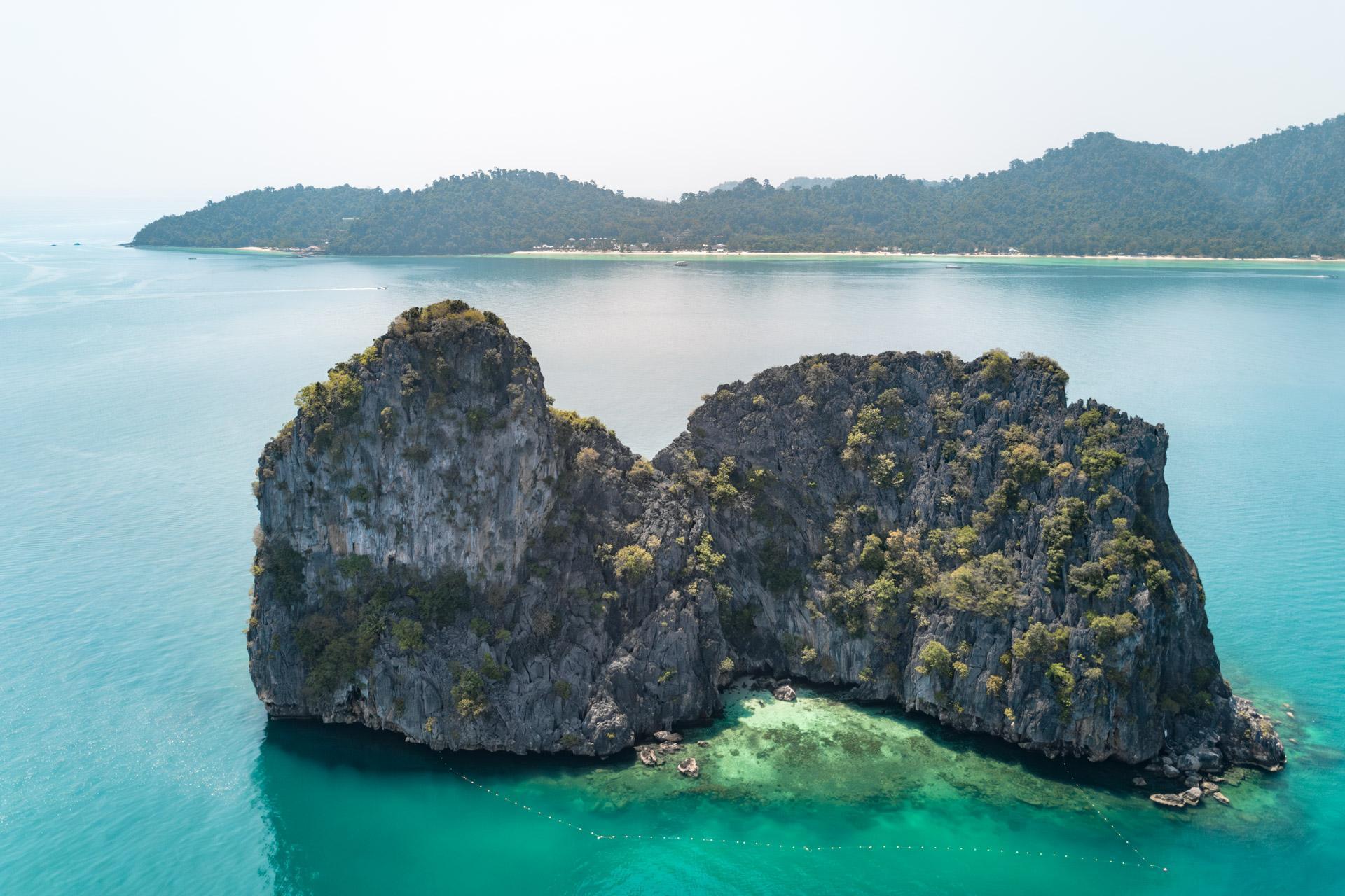 Koh Ngai (seen here behind the much smaller Ko Ma)