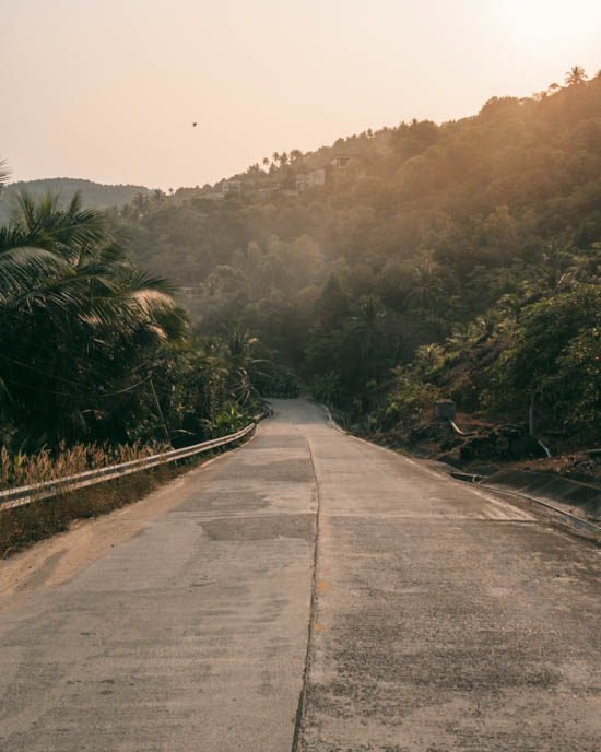 The joy of an early morning run on Phangan's empty roads