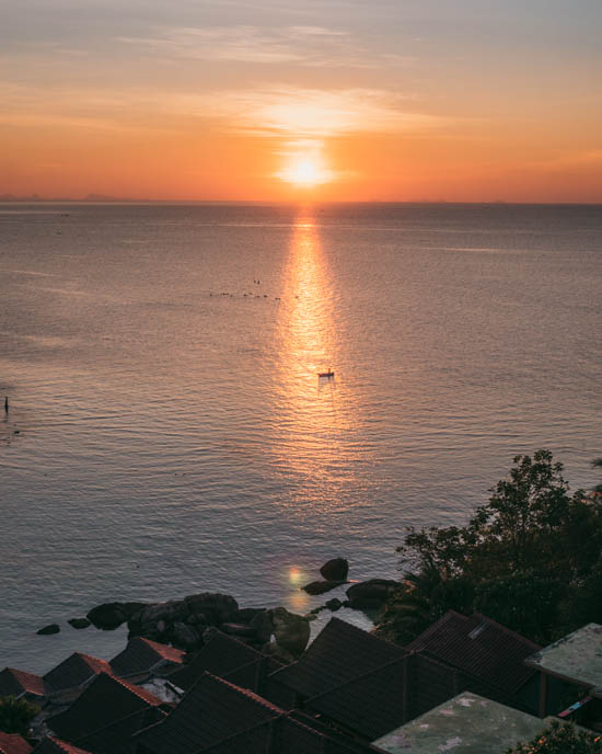 Make sure to witness the sunset. This one's from Haad Yao Beach