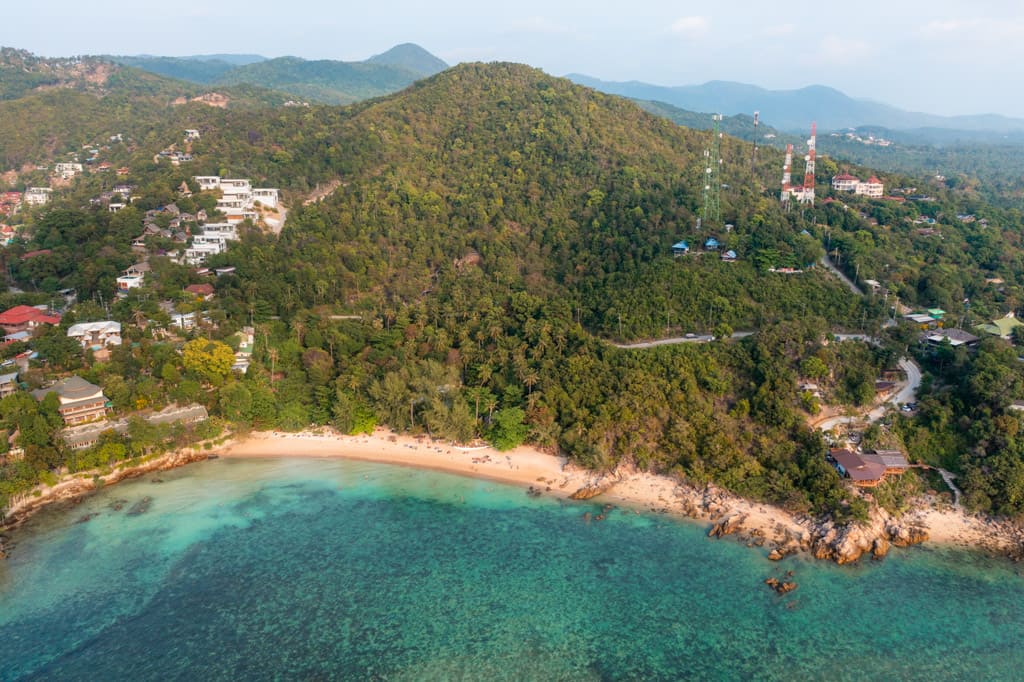 Drone photo of Secret Beach in Koh Phangan