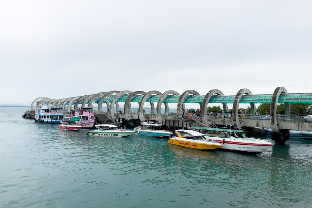 The main harbor in Koh Samet in Na Dan.
