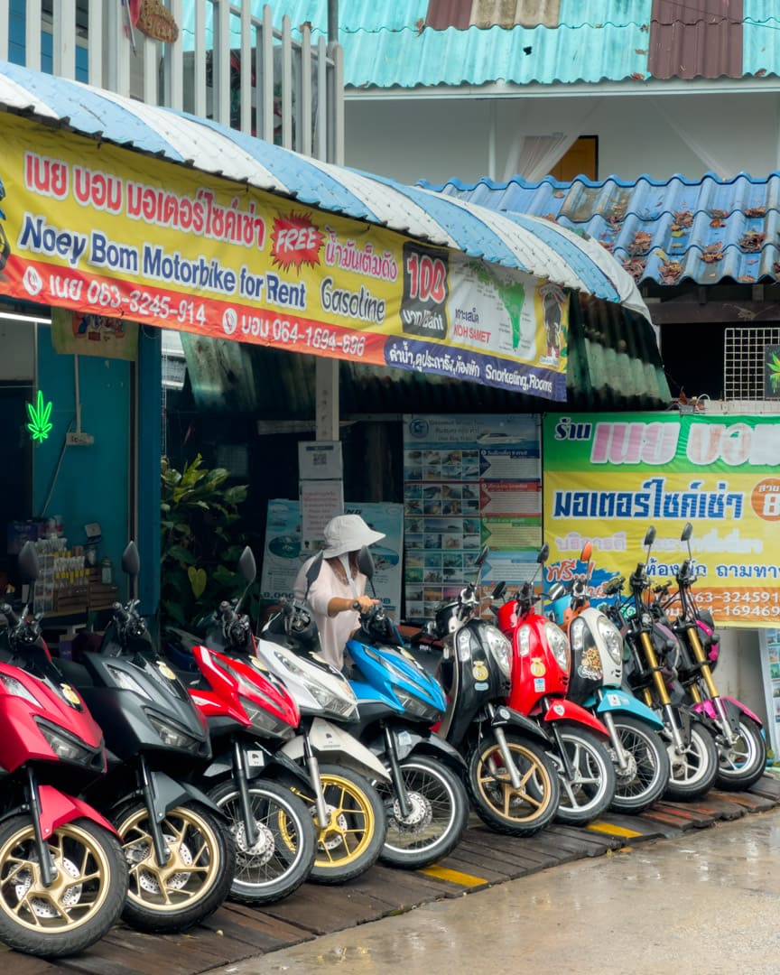 Scooters for rent in Koh Samet