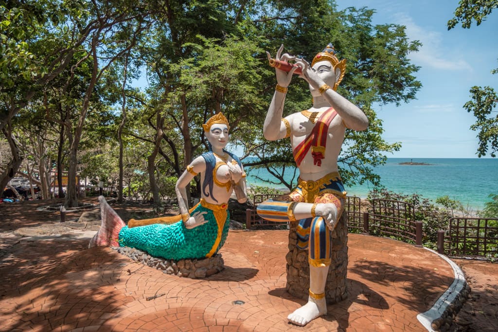 Statue of Prince Aphai Mani and the Mermaid from the famous Thai tale
