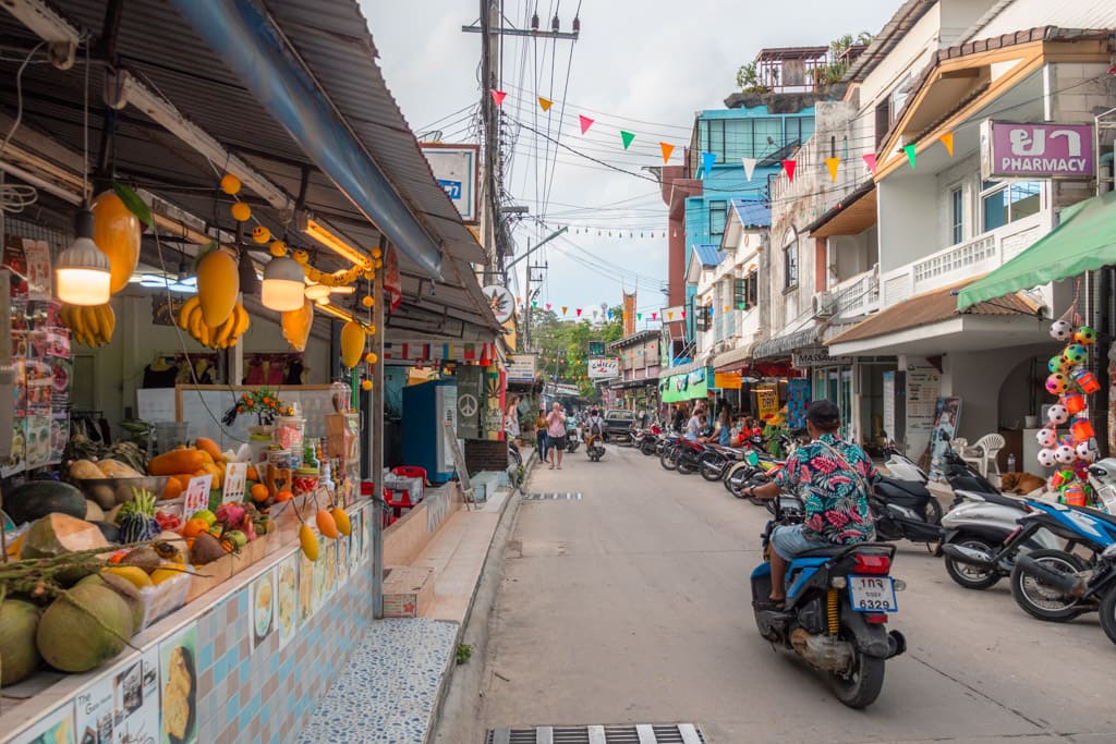 Main street in Na Dan in Koh Samet