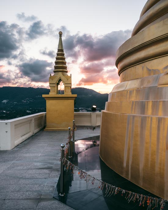 Pagoda sunset in Koh Samui