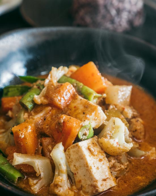 Panang curry with tofu