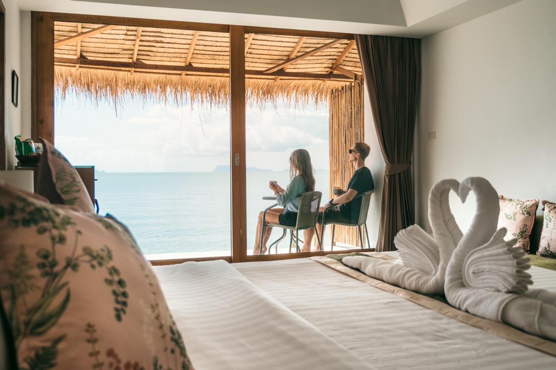 A room with a spectacular view at Lipa Lodge in Koh Samui