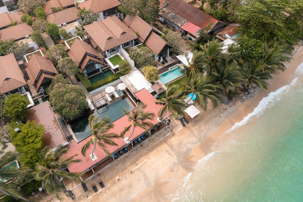 The Sea Koh Samui Resort from a drone perspective