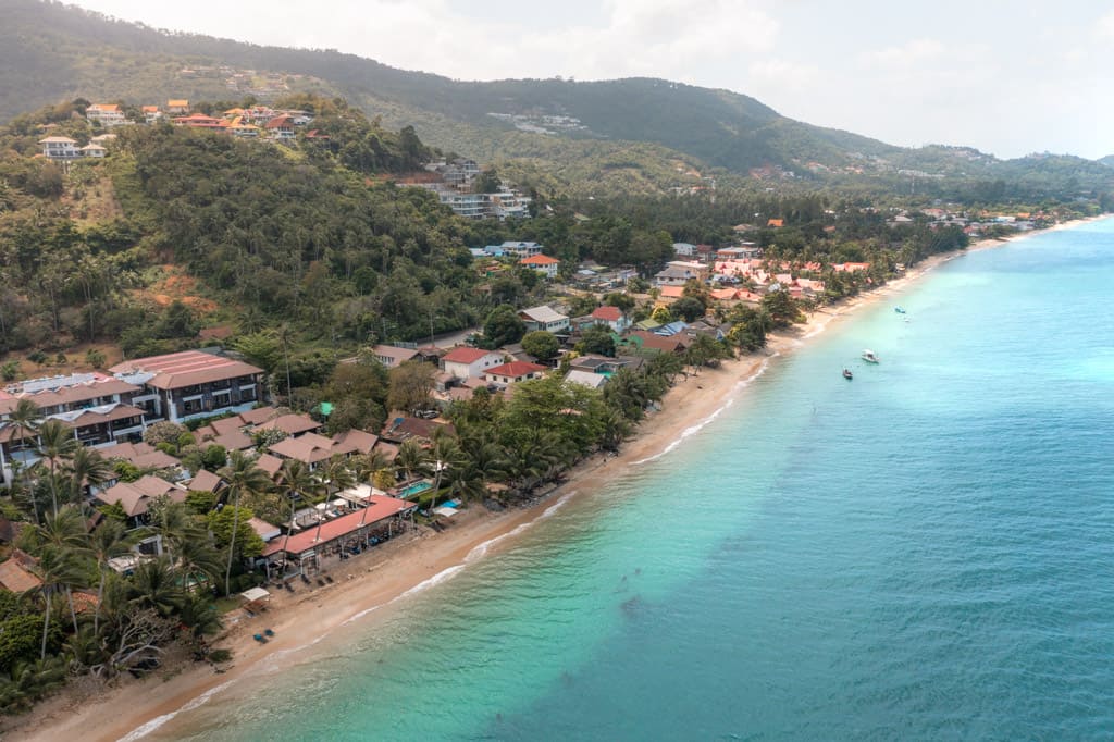 Bang Po Beach from a drone perspective