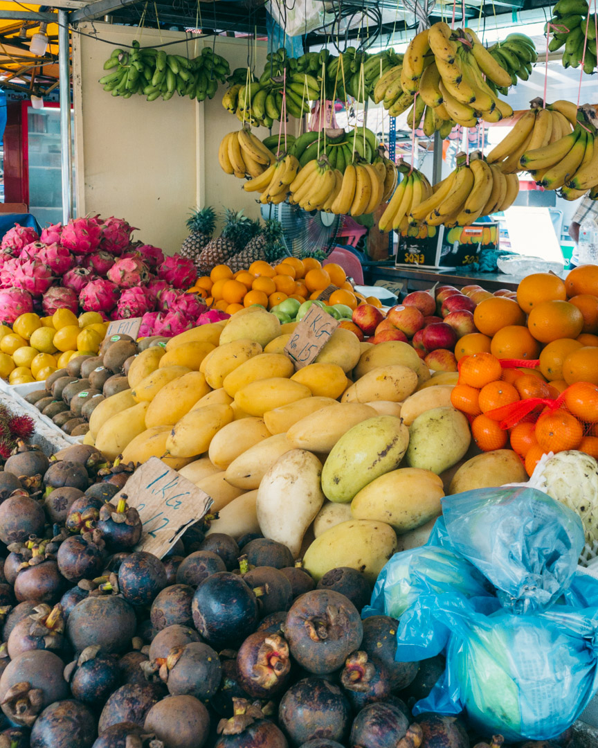 Fresh, exotic fruits are everywhere in Kuala Lumpur