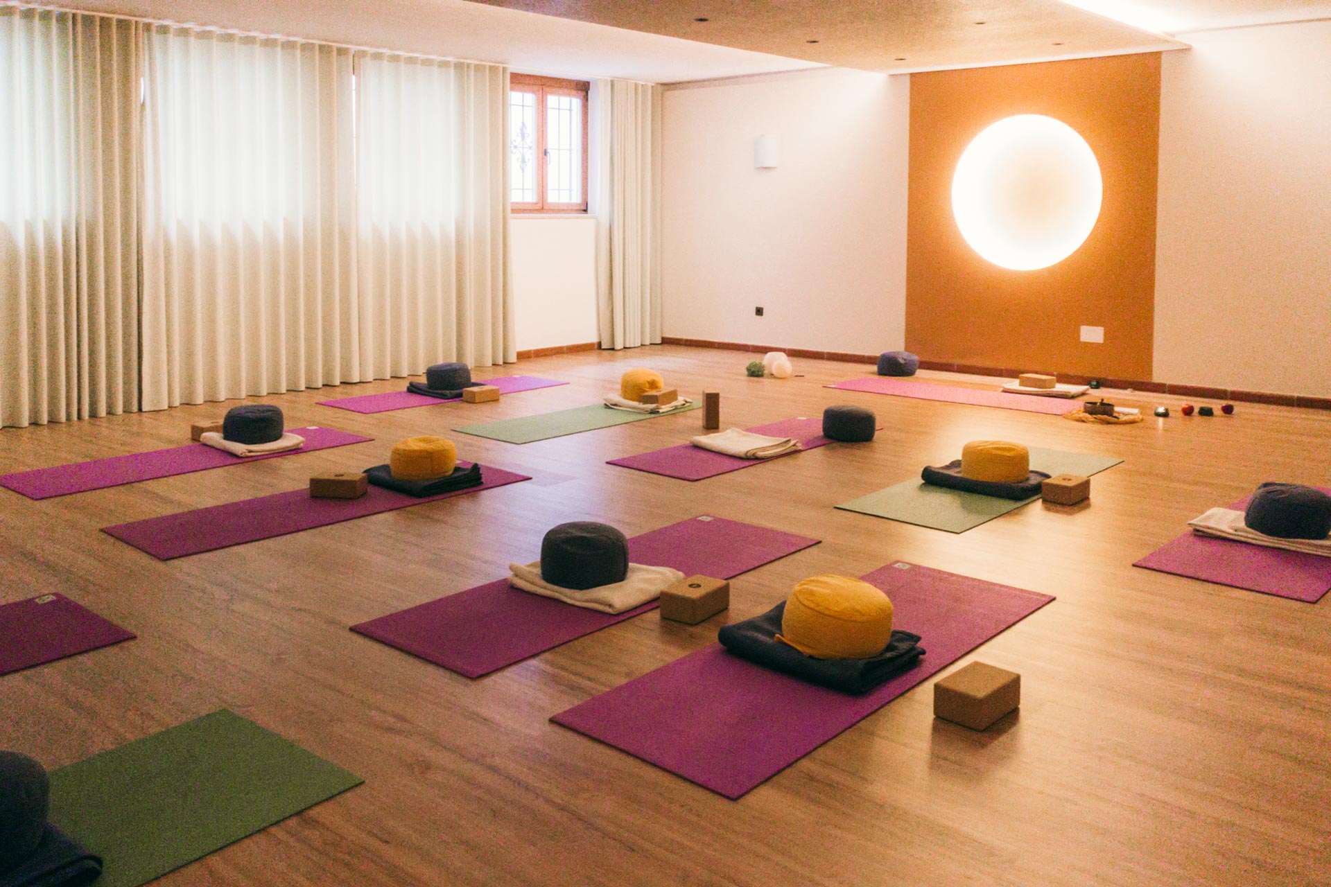 The yoga room at LA VIMEA