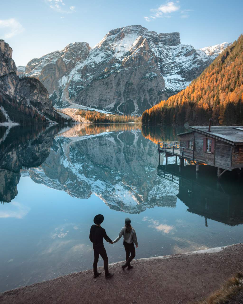 Alex and Victoria at Lago di Braies