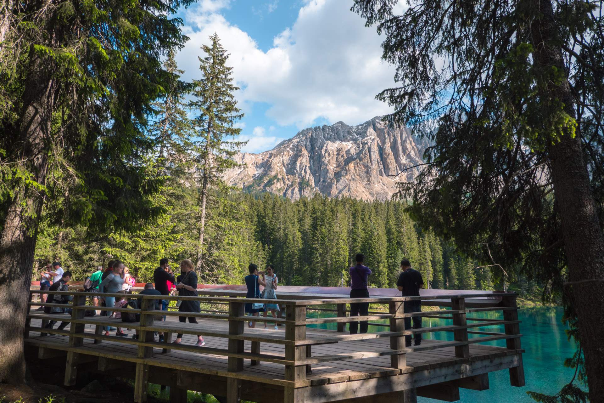 Platform at Lago di Carezza