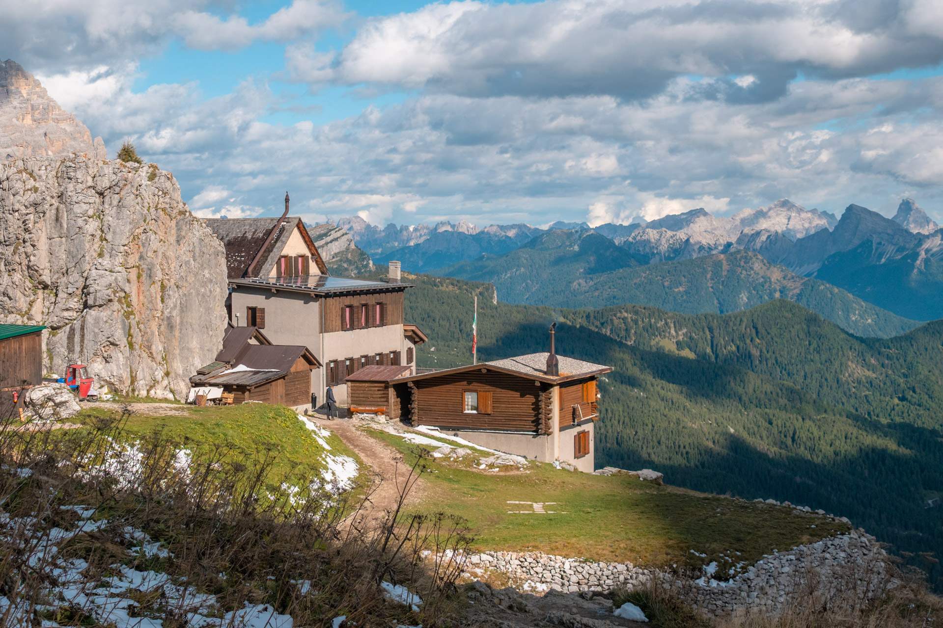 Rifugio Adolfo Sonino al Coldai in the Dolomites