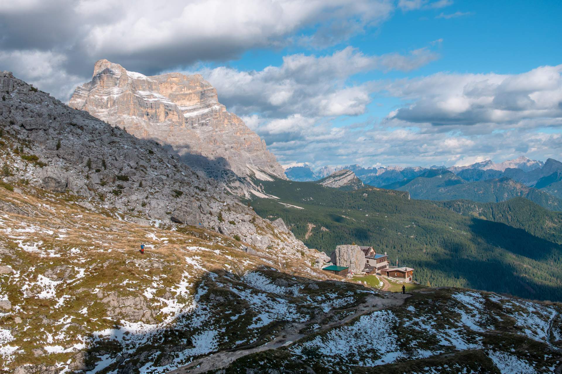 Rifugio Adolfo Sonino al Coldai in the Dolomites