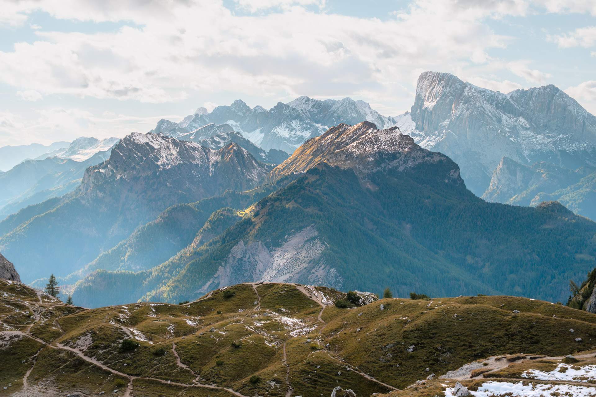 View of the Dolomites