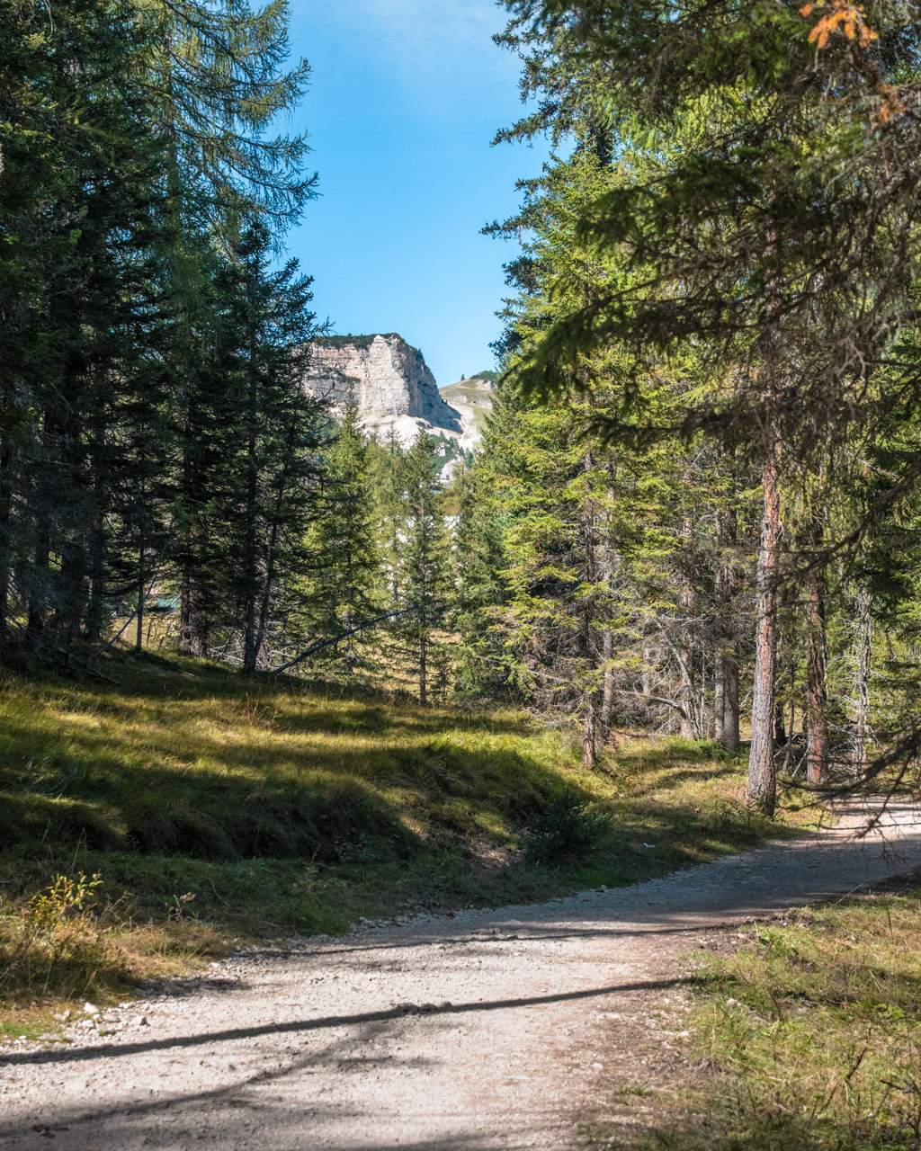 The start of the Lago di Sorapis hike