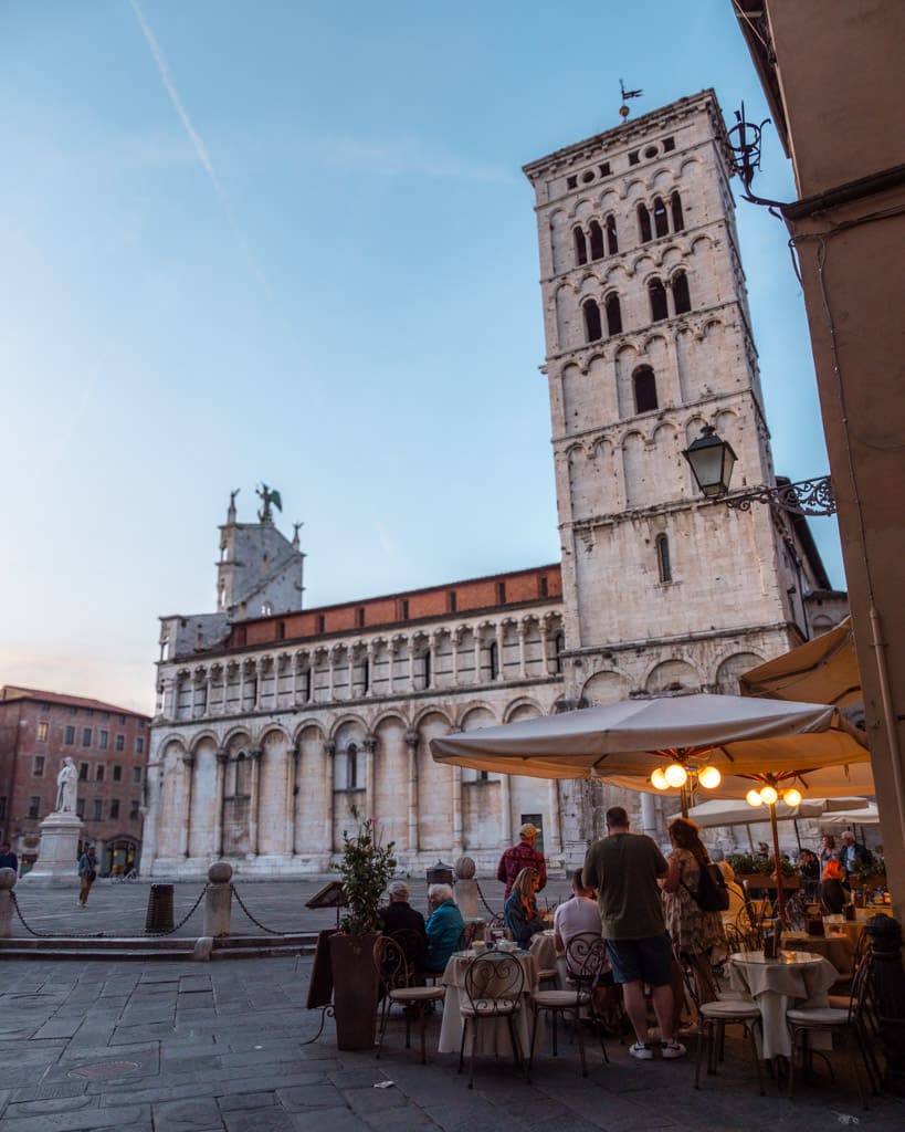 Lucca after sunset