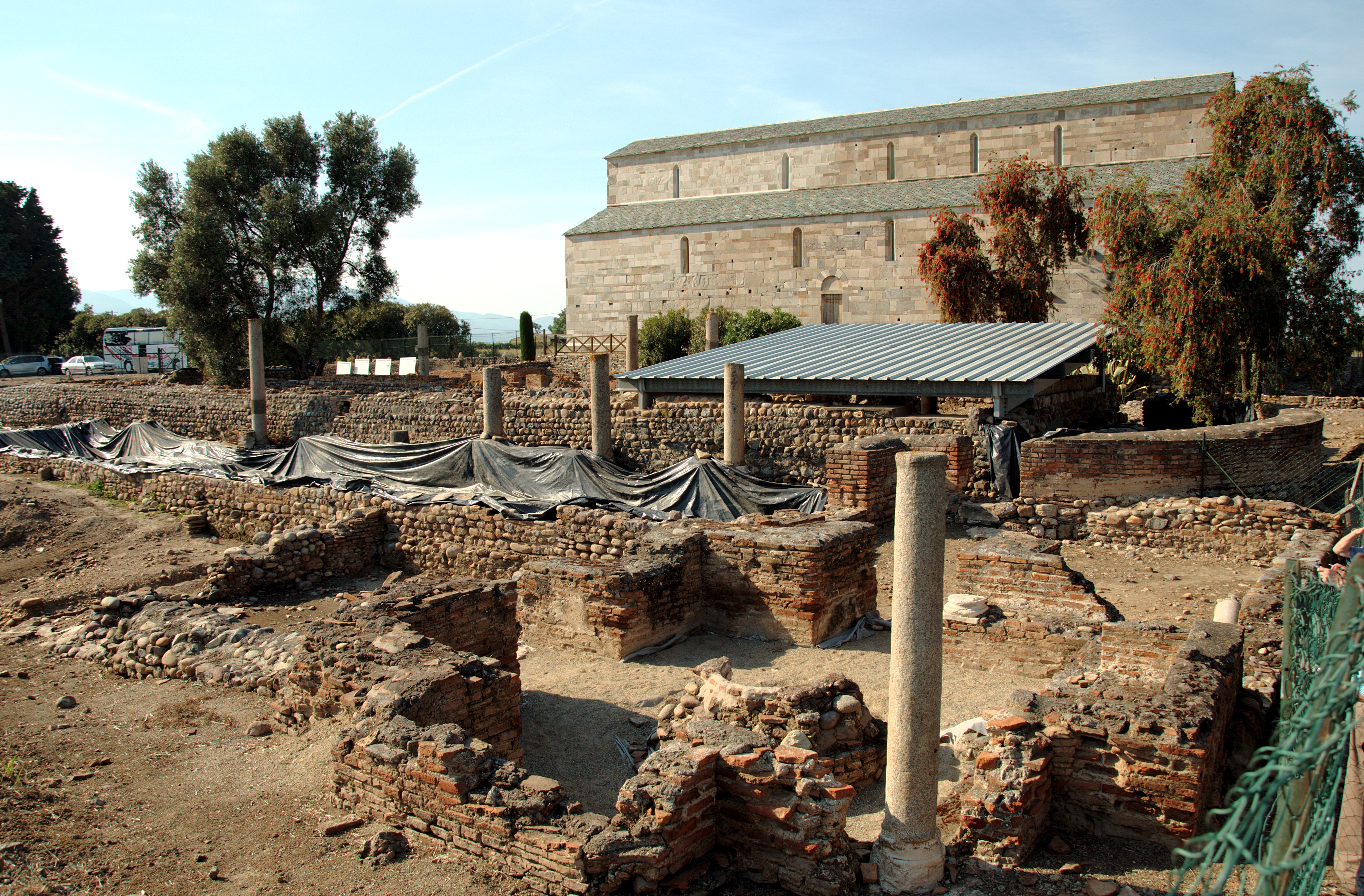 The Mariana Archaeological Site ruins near Lucciana, Corsica.